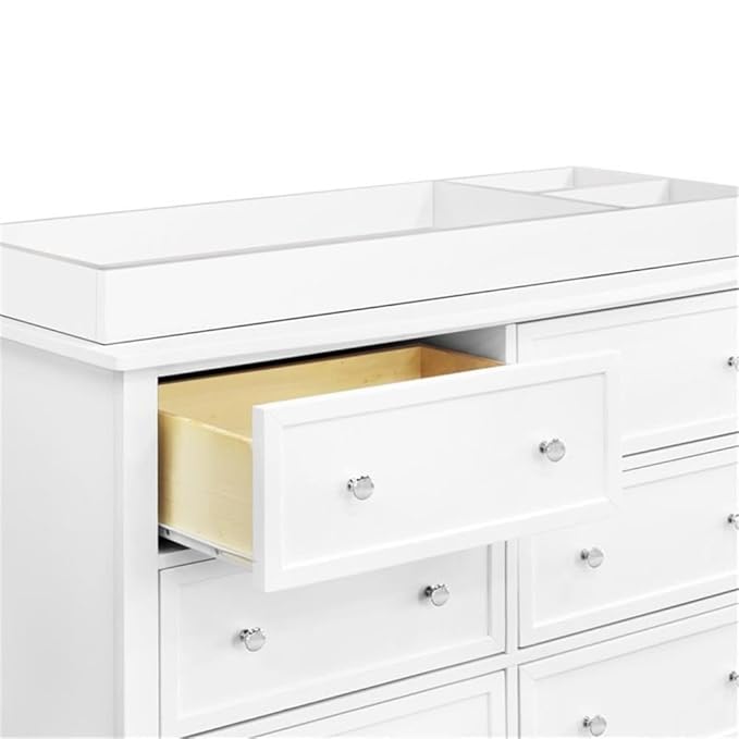 Kalani Baby Dresser for Nursery - GREENGUARD Gold Certified Wooden 6 Drawer Double Dresser - Kids Dresser for Boys and Girls - Multi-Purpose White Dresser for Bedroom, Living Room, and Hallway