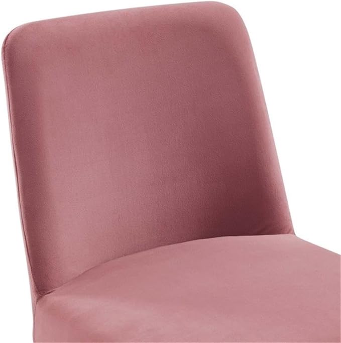 Modway Amplify Sled Base Performance Velvet Dining Side Chair, Gold Dusty Rose