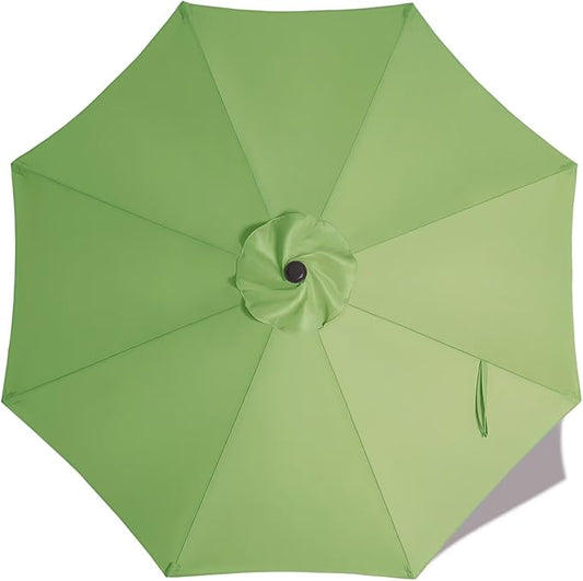 ABCCANOPY 9ft Outdoor Umbrella Replacement Top Suit 8 Ribs (Grass Green)