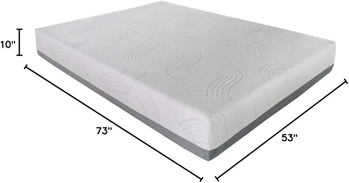 Twin Size 10-Inch, Gel Memory Foam Mattress, Medium Firm Feel, Breathable, Cool Sleep and Pressure Relief, CertiPUR-US Certified, Temperature Balanced