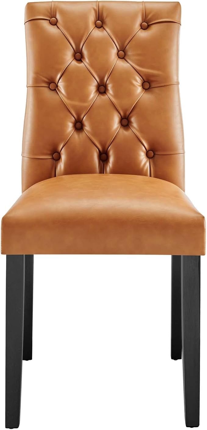 Modway EEI-3472-TAN Duchess Dining Chair Vinyl Set of 2, Tan
