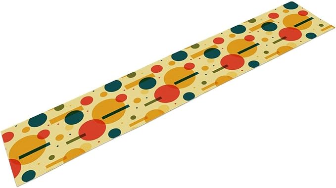 Mid Century Boho Table Runner Modern Colorful Geometric Rustic Farmhouse Dining Table Ruuner Decoration for Kitchen Dining Room 13x36in