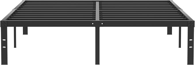 VECELO 14" Full Metal Platform Bed Frame,Heavy Duty Steel Slat/Easy Assembly Mattress Foundation/No Box Spring Needed