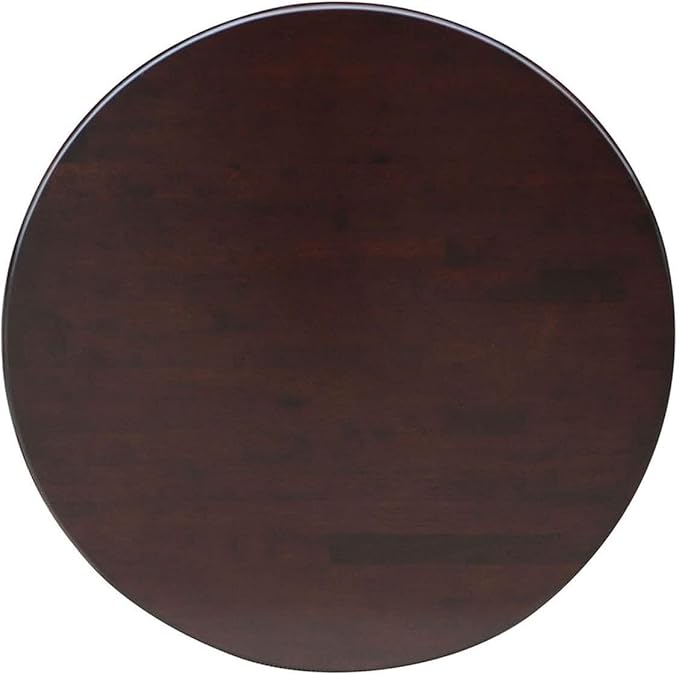 International Concepts 30" Round Wood Counter Height Dining Table in Rich Brown