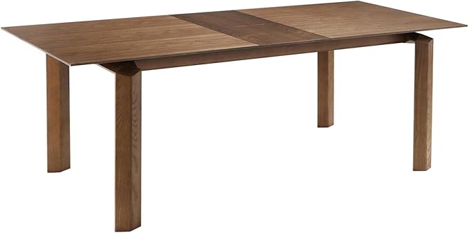 Armen Living Treviso Walnut Dining Kitchen & Dining Extendable Table, 87 x 30 x 37.5