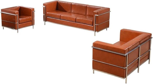 Flash Furniture HERCULES Regal Series Reception Set in Cognac LeatherSoft
