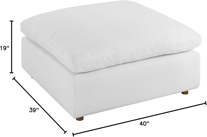 Modway Commix Down-Filled Overstuffed Upholstered Sectional Sofa Ottoman