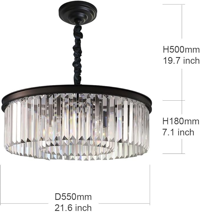 Crystal Chandeliers Modern Contemporary Ceiling Lights Fixtures Pendant Lighting Dining Room Living Room Chandelier D21.6 H7.1