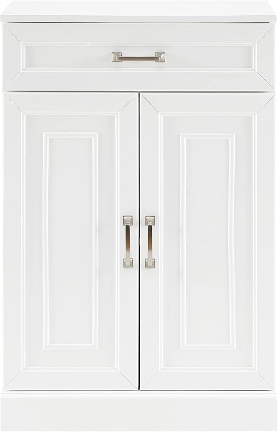 Crosley Furniture Stanton Pantry Storage Cabinet with Shelves, Kitchen, Dining, or Laundry Room, White