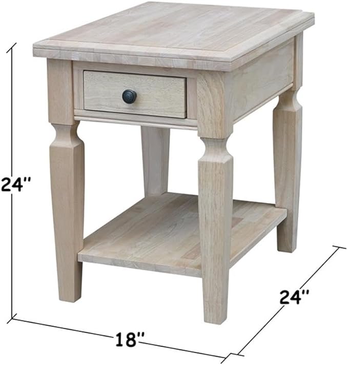 IC INTERNATIONAL CONCEPTS Vista End Table Unfinished