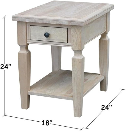 IC INTERNATIONAL CONCEPTS Vista End Table Unfinished