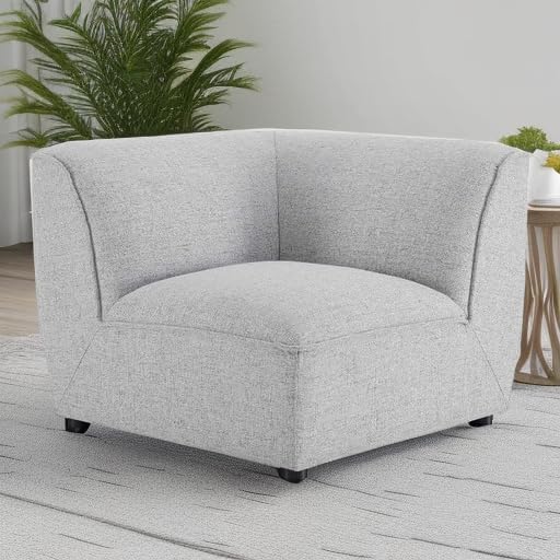 Modway Comprise Fabric Upholstered Sectional, Corner Chair, Light Gray
