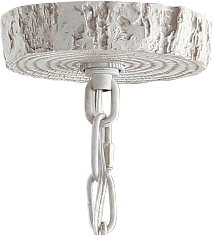 JONATHAN Y 26" White Rustic Resin Antler 4-Light LED Chandelier, Farmhouse Faux Deer Horn Hanging Ceiling Light for Dining Room, Kitchen Island, Adjustable Light Fixture (JYL6300B)