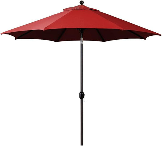 Galtech 9-Foot (Model 737) Deluxe Auto-Tilt Umbrella with Black Frame and Sunbrella Fabric Jockey Red (Includes Extended Frame Warrantee)