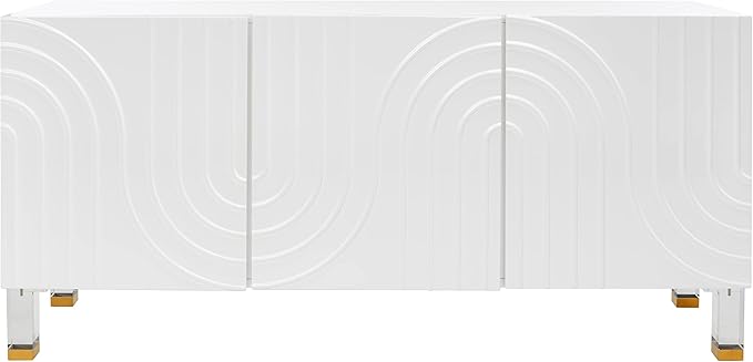 Safavieh Couture Home Saturn-Art Deco White Acrylic 3-door Sideboard