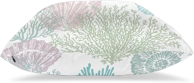 BETGINY Nautical Coastal Throw Pillow Cover 18X18 Inch Pack of 2,Summer Ocean Themed Pillow Covers Square Cotton Aqua Seashell Starfish Beach Pillow Cases Cushion for Bedroom Home Sofa Decoration