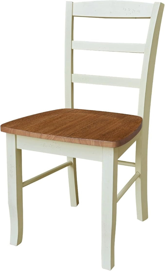 IC INTERNATIONAL CONCEPTS 36" Round Top Pedestal Dining Table with 2 Madrid Chairs - Multi-Color