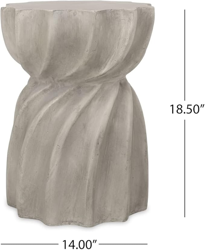 Richie Indoor Contemporary Lightweight Concrete Accent Side Table
