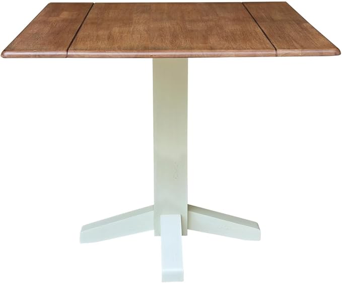 IC INTERNATIONAL CONCEPTS Solid Wood 36" Square Dual Drop Leaf Dining Table - Multi-Color