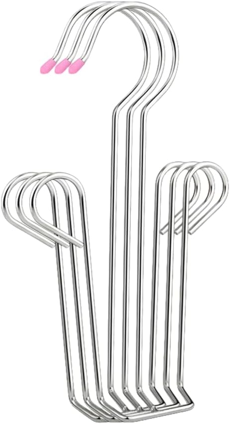 3 Pack Stainless Steel Shoes Hanger Drying Rack for Dehumidifying Hanging Leather Shoes,Double Hook Design Drying Shelf Storage Organizer,Closet Organizer Storage