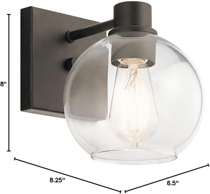 Kichler Lighting 45892NI One Light Wall Sconce from The Harmony Collection, Brushed Nickel