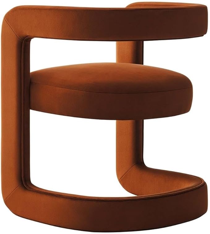 Modway Winslow Stain-Resistant Performance Velvet Accent Chair in [Color]- Open Back Barrel Armchair - Versatile Upholstered Dining Chair - Cozy Reading Chair
