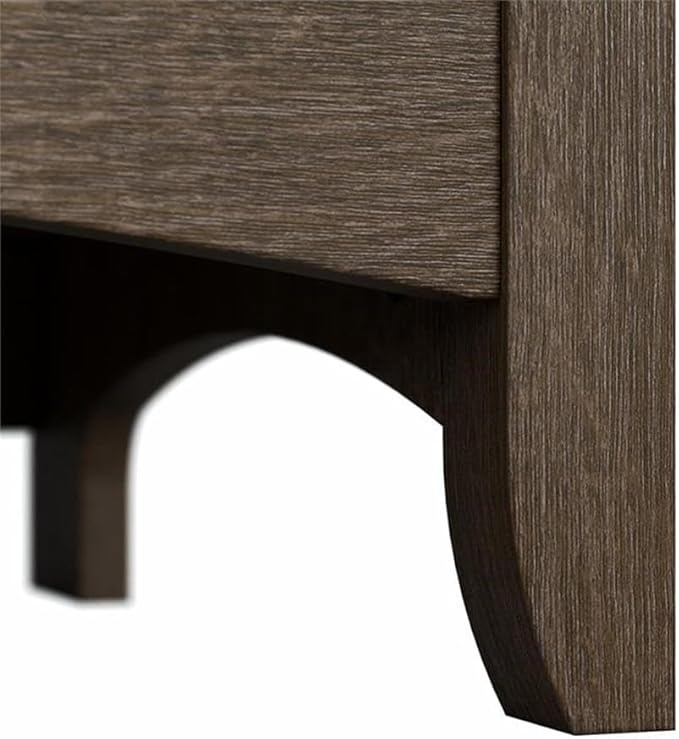 Bush Home Salinas Tall 5 Shelf Bookcase - Set of 2 in Ash Brown, Vertical Office Storage, Bookshelves for Home Workspace, Multi-Purpose Shelving Units