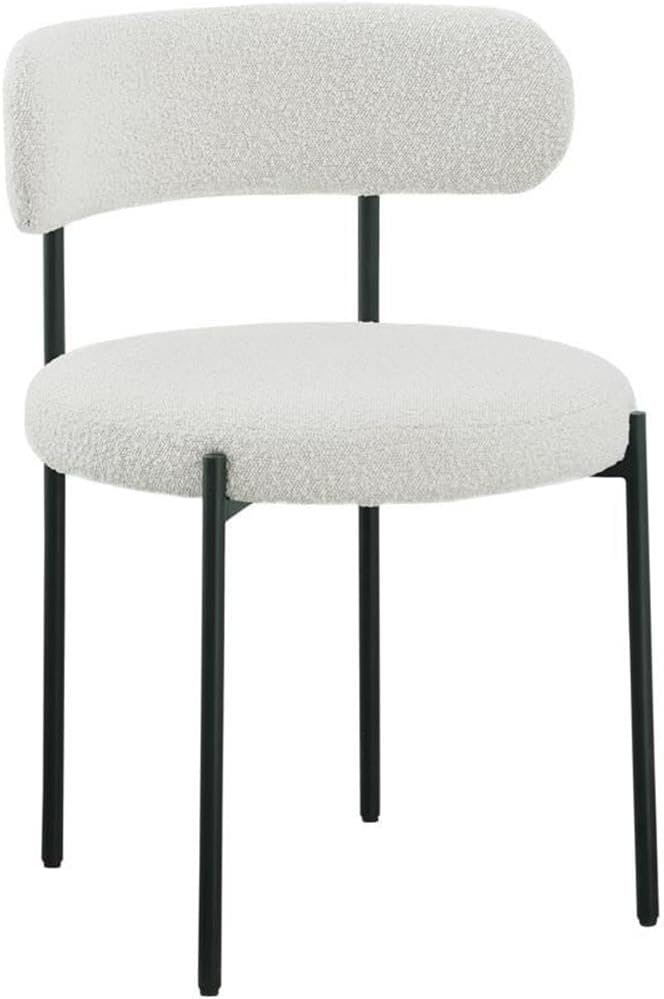 Meridian Furniture Beacon Cream Boucle Fabric Dining Chair
