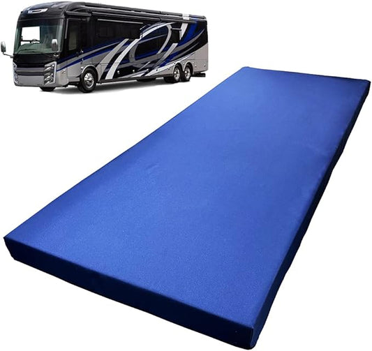 Foamma 3” x 28” x 72” Water Resistant Memory Foam RV Bunk Mattress, Firm High Density Foam Base, Comfortable and Durable Polyester Cover, Truck, Camper, Travel Trailer, Made in USA