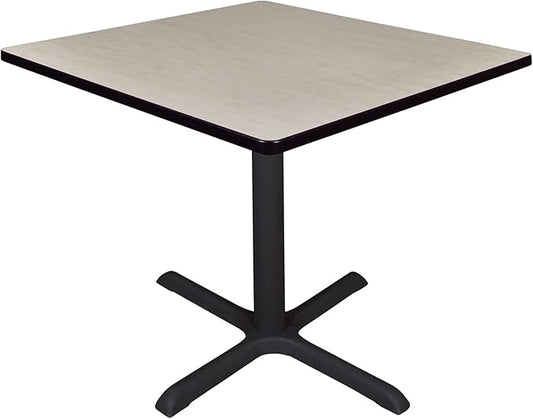 Regency Cain Medium 36 in. Square X-Base Breakroom Table- Maple