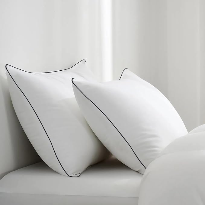 Vorouhals Hotel Collection Bed Pillows for Sleeping 4 Pack Standard Size Cooling Pillows Set of 4 for Back, Stomach or Side Sleepers, Super Soft Down Alternative Microfiber Filled Pillows