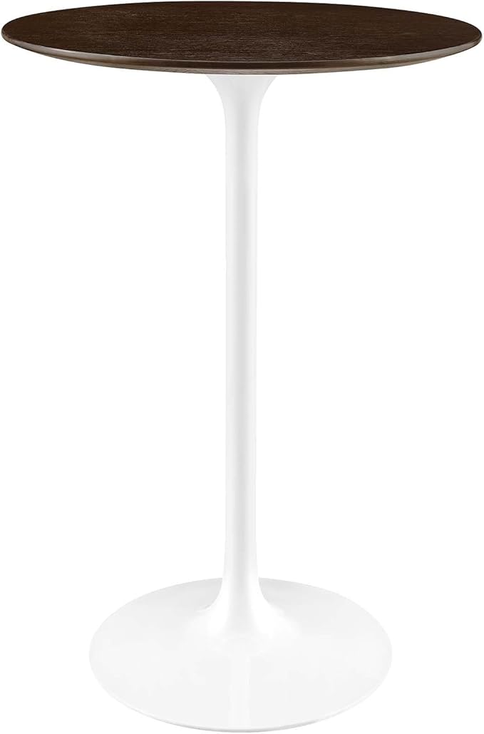 Modway Lippa Round 28" Wood Grain Mid-Century Modern Bar Table in [Color]