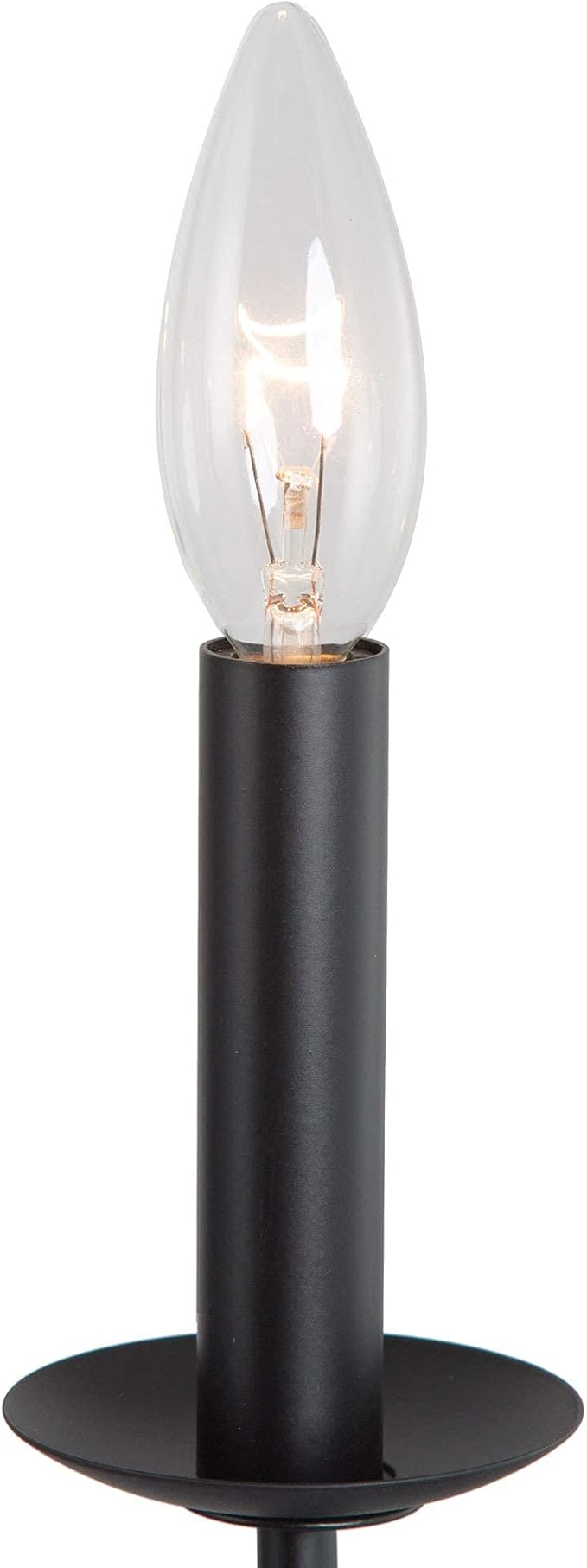 LOG BARN Farmhouse Chandelier, 5-Light Black Chandelier, Modern Dining Room Light Fixture with Crystal Pendants, 24.5” Dia