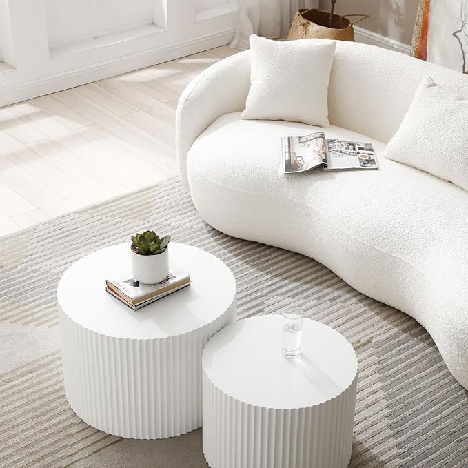 Modern Curved Sofa, 93.6" 4-Seater Boucle Cloud Couch with 3 Pillows, Comfy Upholstered Sofas for Living Room, Apartment, Office, Off-White