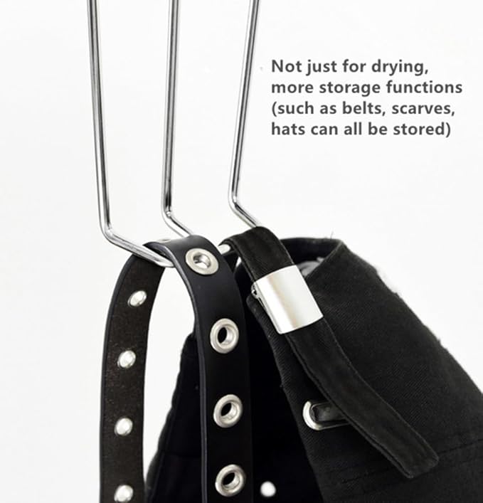 3 Pack Stainless Steel Shoes Hanger Drying Rack for Dehumidifying Hanging Leather Shoes,Double Hook Design Drying Shelf Storage Organizer,Closet Organizer Storage