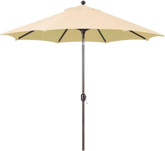 Galtech Deluxe Auto Tilt Market Umbrella, 11ft - Outdoor Patio, Deck, Pool, Backyard Stand Alone Umbrella - Octagon, Heavy Duty w/Bronze Frame & Sunbrella Fabric (Antique Beige)