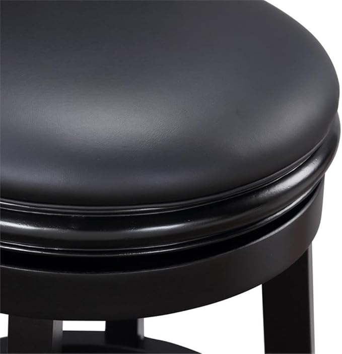 Boraam Augusta Swivel Counter Height Stool, Black
