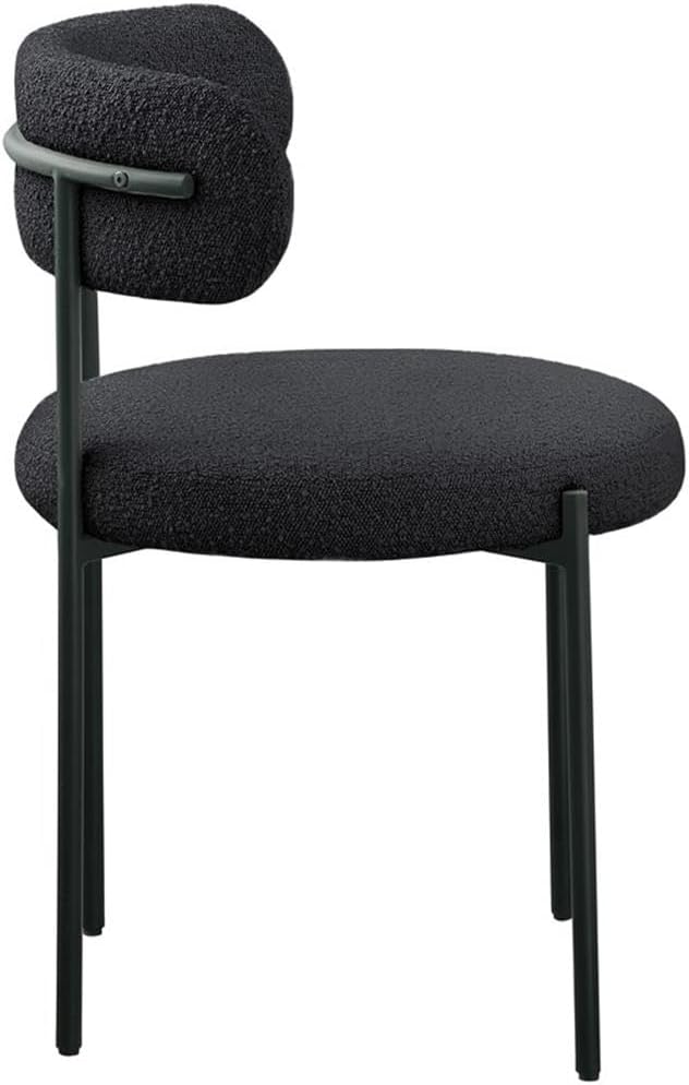 Meridian Furniture Beacon Black Boucle Fabric Dining Chair