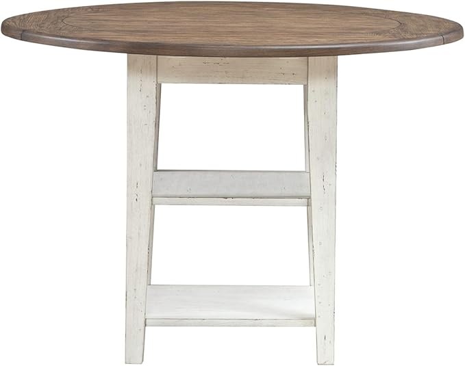 Liberty Furniture Al Fresco 3 Piece Drop Leaf Dining Room Set with Table, 2 Chairs - Graphite & Whitestone