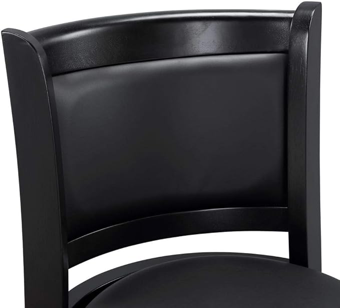 Boraam Augusta Bar Height Swivel Stool, 29-Inch, Black