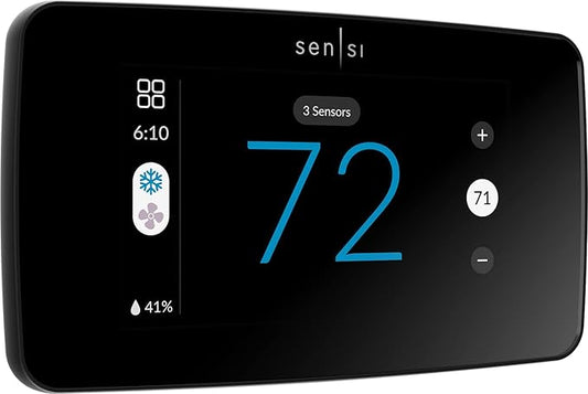 Sensi Touch Smart Thermostats Bundle with Touchscreen Color Display | Programmable | Wi-Fi | Mobile App | Easy DIY | Data Privacy | Compatible with Alexa