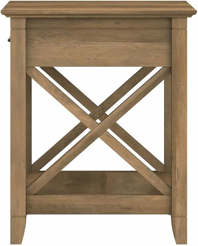 Bush Home Key West Nightstand with Drawer in Reclaimed Pine