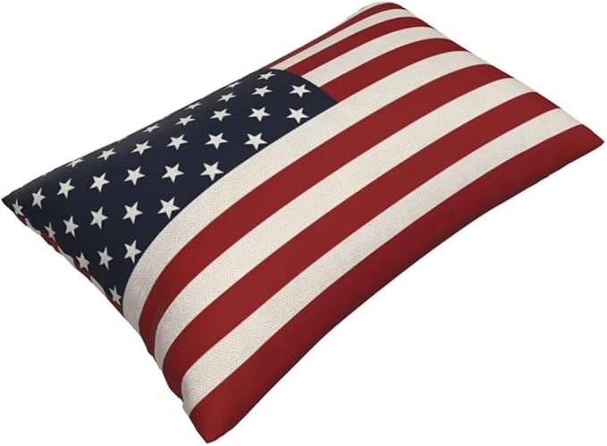 BETGINY 4th of July Pillow Covers 12x20 Set of 2, American Flag Patriotic Decorations Throw Pillow Covers Linen Farmhouse Independence Day Cushion Case for Couch Sofa Summer Home Outdoor Decor