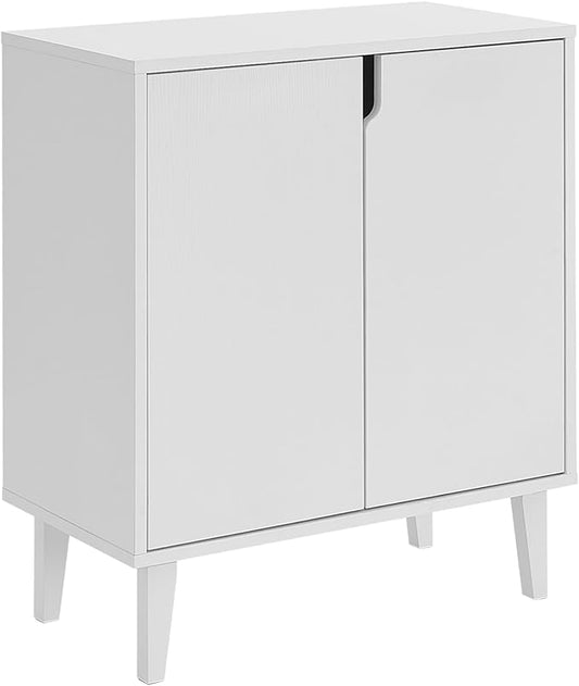 Panana White Coffee Bar Cabinet, Farmhouse Kitchen Sideboard Buffet Storage Cabinet White Accent Sideboard Buffet Cabinet for Kitchen, Dining Room, Living Room, Hallway