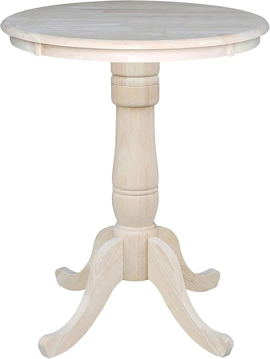 International Concepts 30" Round Top Natural Wood Counter Table