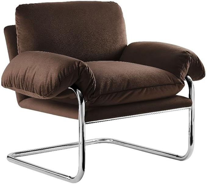 Modway Ansel Performance Velvet Accent Chair in Chocolate Brown - Stain-Resistant Velvet Lounge Chair for Living Room, Bedroom - Corner Reading Chair with Arms and Removable Cushions