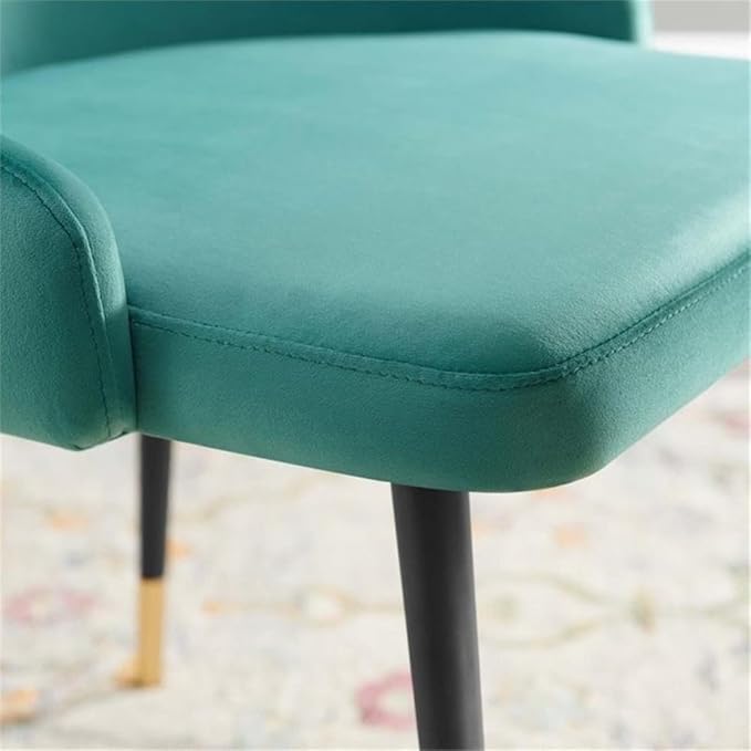 Modway Adorn Tufted Performance Velvet Dining Side Chair, Teal 25D x 22W x 34H Inch