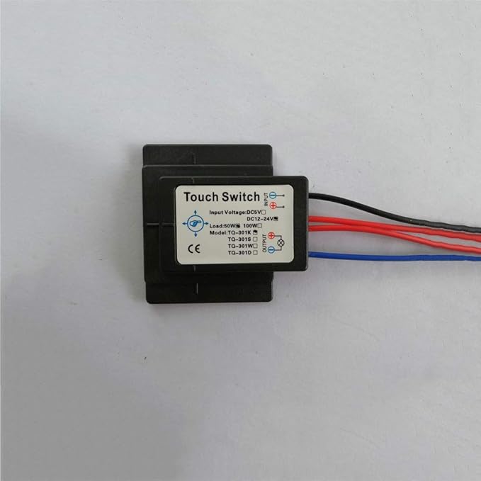 Taidacent Touch Sensor Switch for Bathroom Mirror LED Light Capacitive Touch Light Switch 12V24V Bathroom Smart Glass Capacitance Sensor Module
