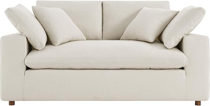 Modway EEI-4859-LBG Commix Down Filled Overstuffed Loveseat, Light Beige
