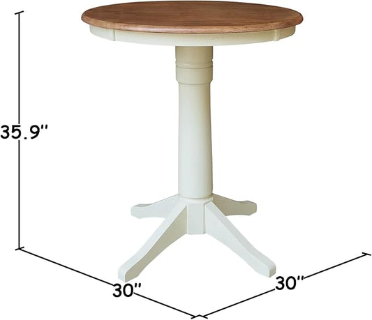 IC INTERNATIONAL CONCEPTS 30" Round Top Pedestal Dining Table 35.9" High - Multi-Color